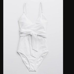 NWT Aerie Pique Wrap One Piece Swimsuit